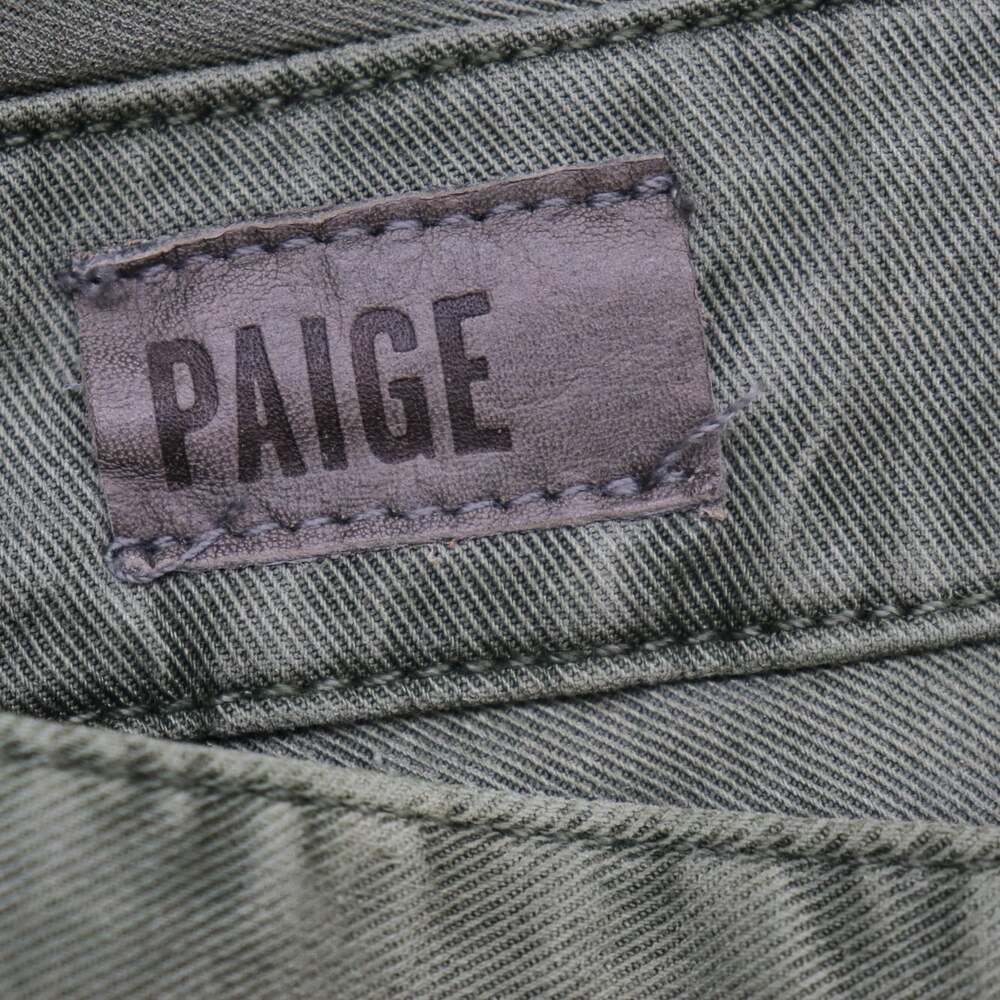 Paige Harper High Rise Paperbag Belted Wide Leg Pants Ivy Green Lyocell Size 31 - Picture 7 of 15